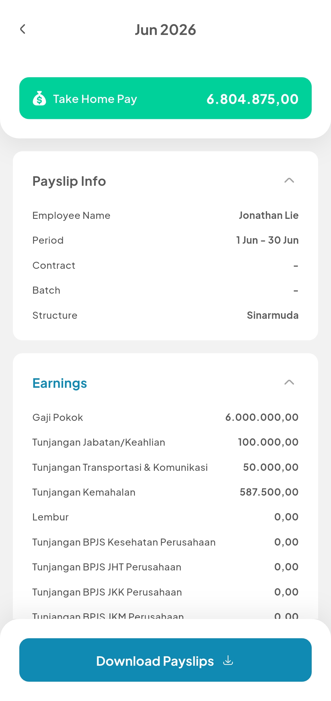 Perhitungan Gaji